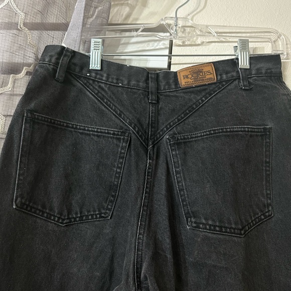 VTG Rockies Black Mom Jeans Junior 34/15 - Picture 5 of 8